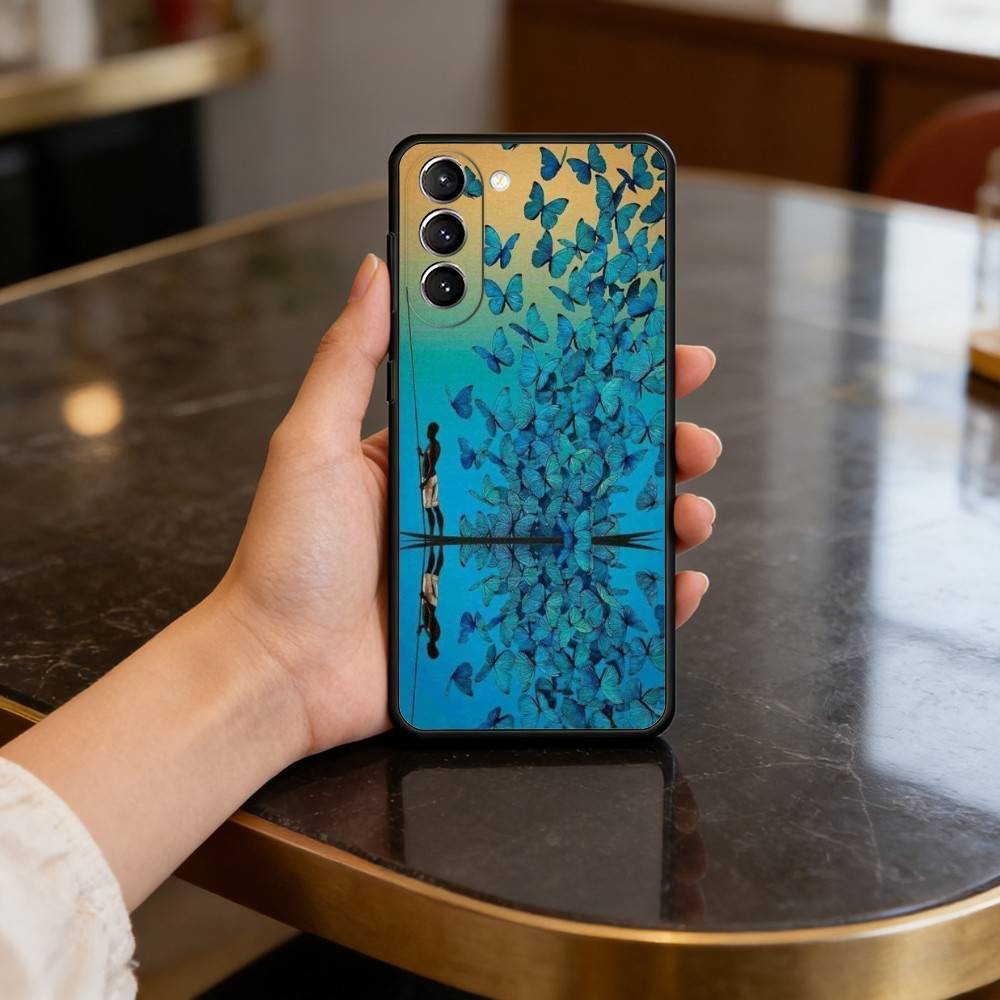 S-Surreal F-Figure A-Art Phone Case For Samsung S25,24,23,22,30,21,10,9,Ultra,Plus,Lite,FE,4,5 G Soft Black Case