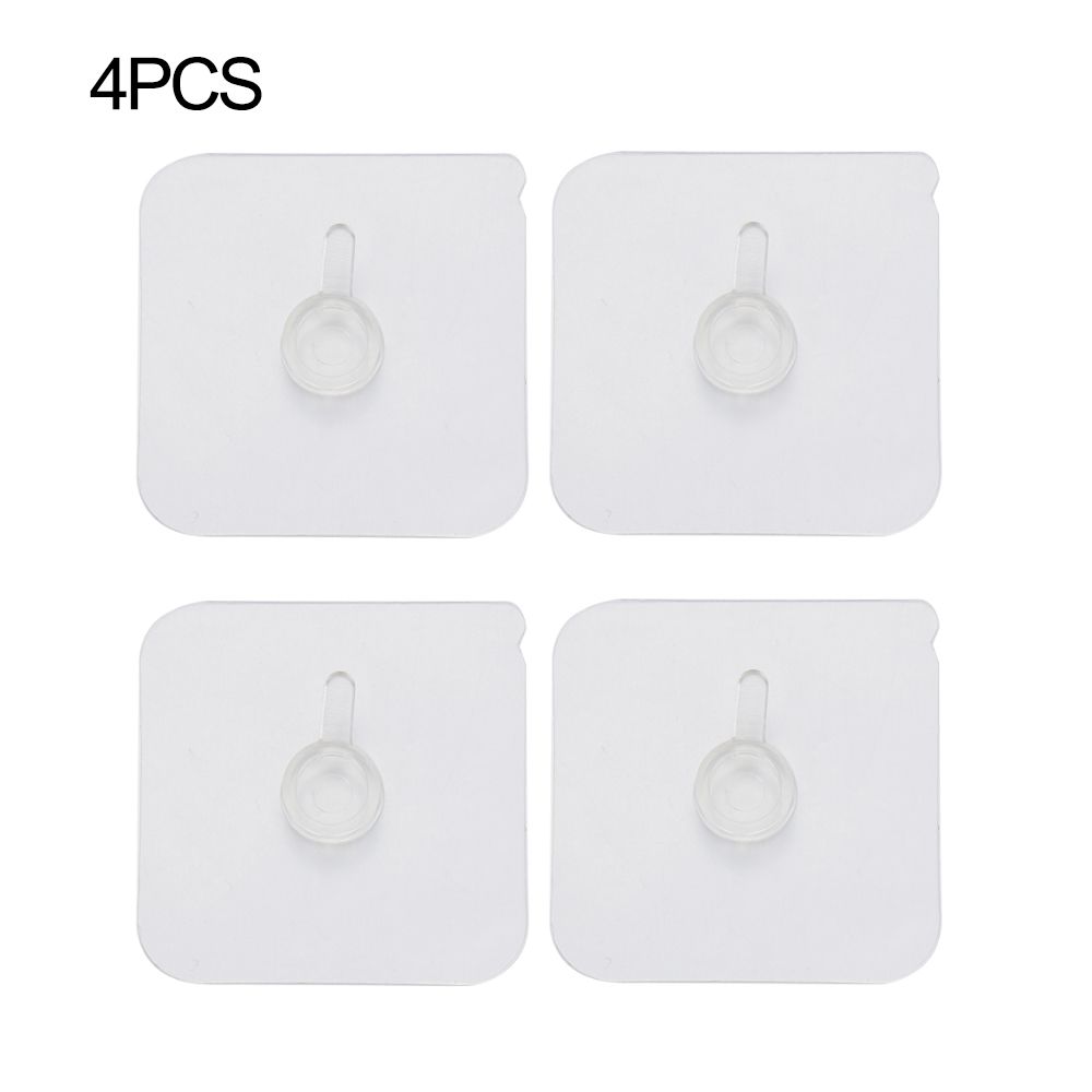 

Poster Transparent No Drill Wall Hanger Photo Frame Hook Storage Hanger Seamless Adhesive Hooks 4PCS