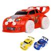 Giocattolo Automatico Sterzante di Natale per Bambini Auto da Corsa Lampeggiante Musicale Giocattolo Elettrico