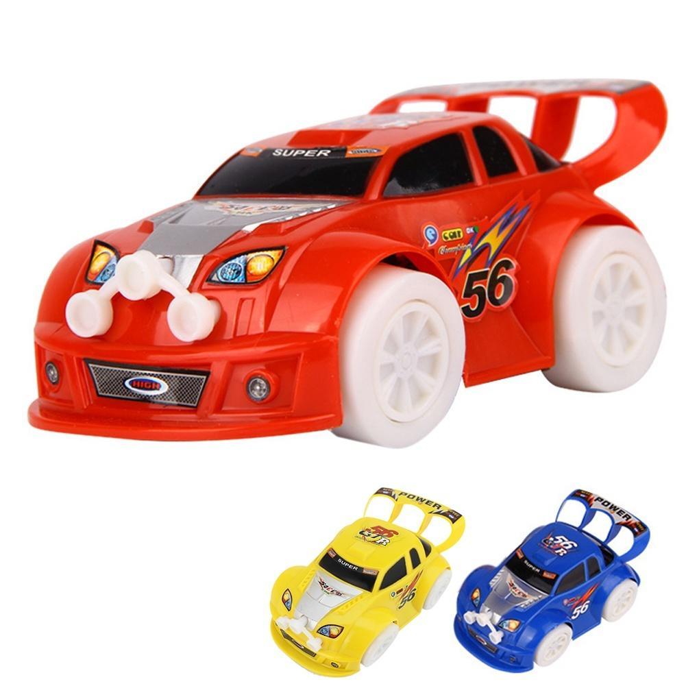 Giocattolo Automatico Sterzante di Natale per Bambini Auto da Corsa Lampeggiante Musicale Giocattolo Elettrico