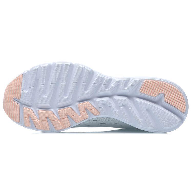 Li Ning Cushioning Slip Resistant Lightweight Breathable Low Top Running Shoes Women's Champagne White ARBR006-3