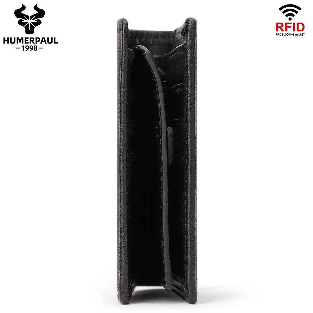 HUMERPAUL Men Wallet Leather Wallet Slim Card Case