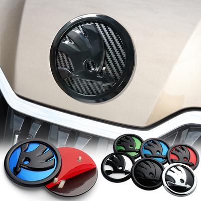 AAAAJ1 1pcs 80/90/100mm Car Front Hood Badge Rear Trunk Decoration Sticker For VII Rapid Fabia Superb Octavia Kodiaq Scala VRS