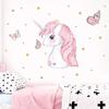 Cartoon Cute Animals Unicorn Wall Stickers Decoration For Kids Room Removable Baby Bedroom Living Room Nursery Wall Decals