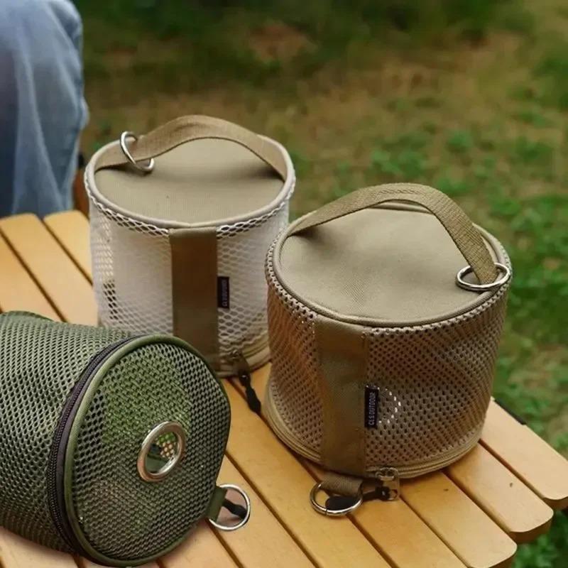 1pc Outdoor Camping Tissue Box Roll Storage Bag with Hook, Portable Tissue Holder, Tent Hanging Napkin Rack, Camping Supplies