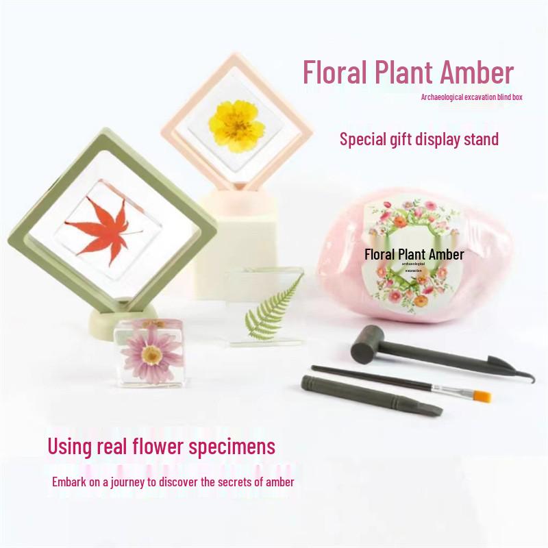 Dinosaur Fossil Excavation Toy – Children's Educational DIY Dig Kit with Surprise Gem Figurine