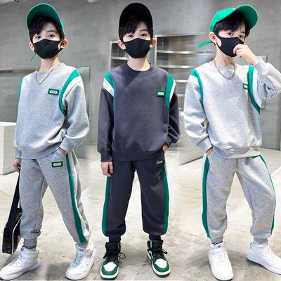 Boys Clothes Set Striped Sweatshirt Tops + Sport Pants Tracksuits Winter Autumn Kids Suit Children 5 7 8 9 10 11 12 13Year