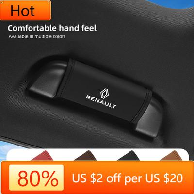 Pegatinas Interiores Manija de Techo Interior del Coche Tirador Cubierta de Protección para Guantes Para Renault Clio Espace QM6 Kadjar Koleos Megane Captur S