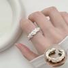 VENTFILLE 925 Sterling Rings for Women Fashion Geometric Handmade Irregular Line Ring Party Birthday Gift Dropshipping