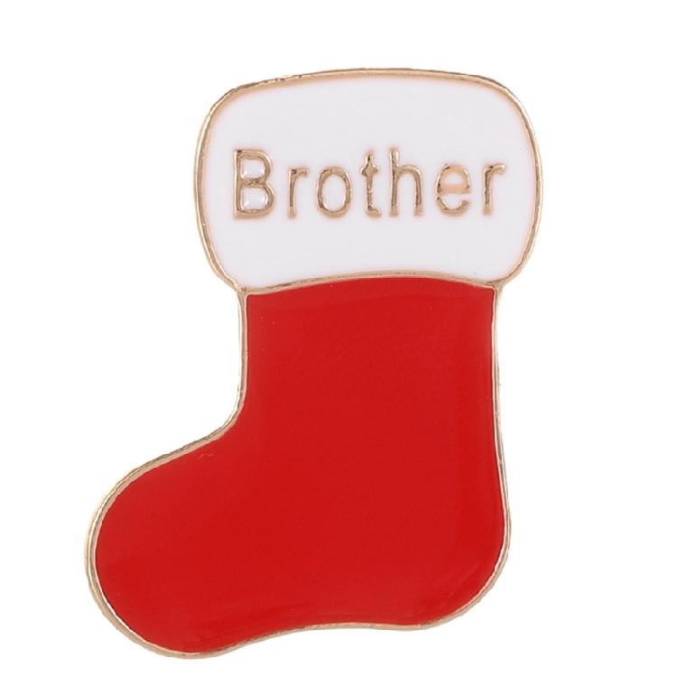 Family Brooch Lapel Pin Christmas Sock New Year for Parties and Weddings