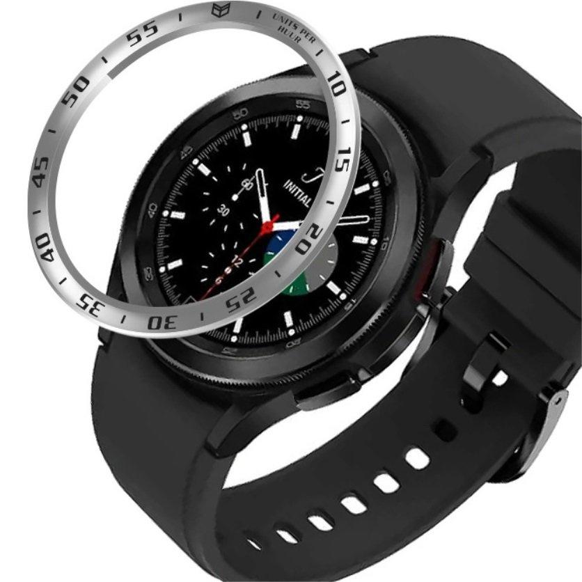 Bague de lunette pour Galaxy Watch 4 Classic 46mm, Argent