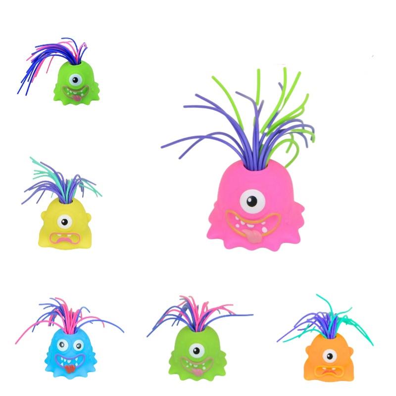 Funny Monster Toy With Big Eye For Children Purple Environmental Material