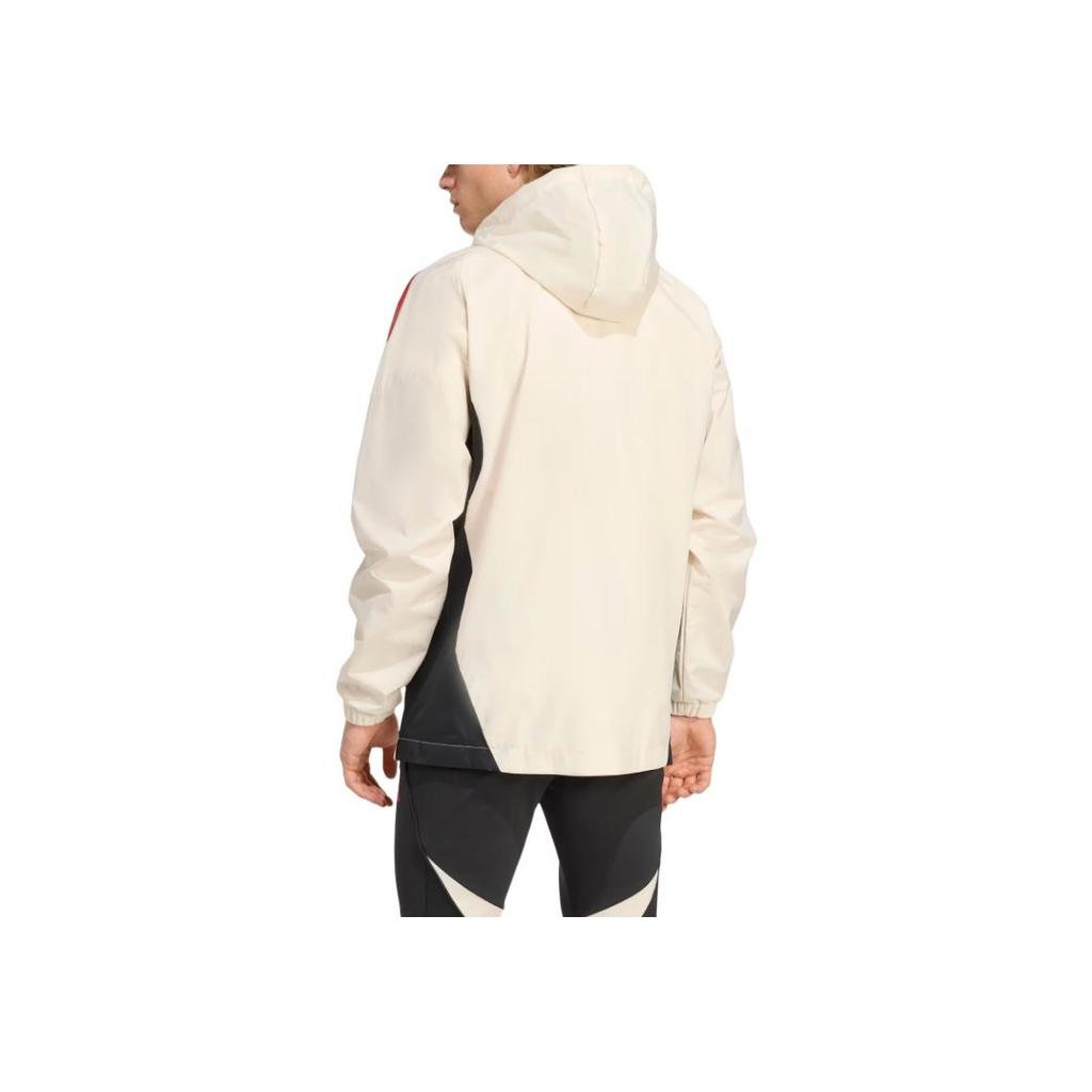 adidas Jachetă cu glugă cu fermoar cu mâneci lungi cu dungi pentru bărbați Jachetă JV6554