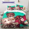 Toilet‑Bound Hanako‑kun2 Pattern Bedding Quilt Set  Home Decoration  Gift (1 * duvet cover + 2 * pillowcase  without core)