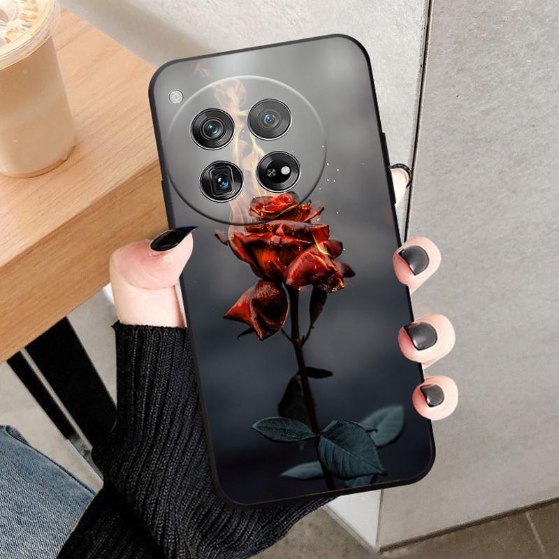 Etui Osłona Na OnePlus 12 Na OnePlus12 Fundas Nowe Czarne Miękki Silikon TPU Ochronne Etui Na Telefon Dla One Plus 12 Zderzak Coque
