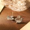 Silver Needle Super Fairy Zircon Swan Stud Earrings Women'S Fashion Versatile Light Luxury Exquisite Earrings Niche Earrings