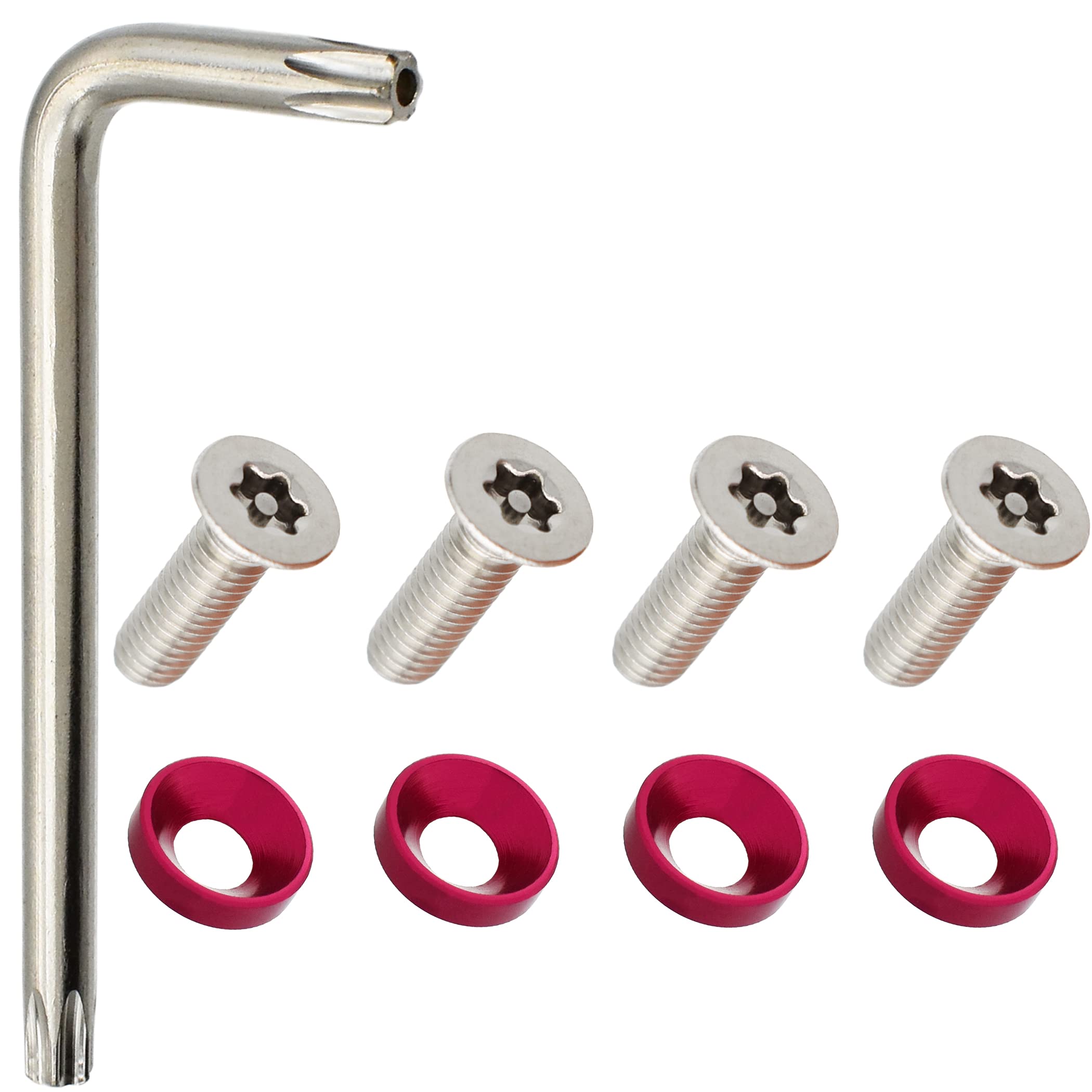 

REX-OWL License Plate Anti-Theft Bolt Car License Plate Security Screws NTB-01 (Pink,Bolt 20mm) Bolt 20mm