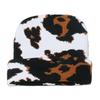 Cow Pattern Camouflage Pullover Hat Outdoor Riding Warm Wool Hat Ear Protector Knitted Hat Women