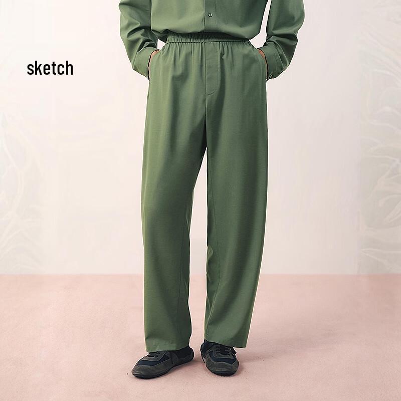 Men's Relaxed Fit Curved-Leg Casual Pants