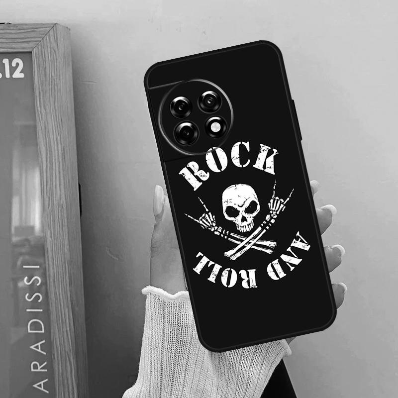 Rock and Roll Skull Case For OnePlus Nord 5 CE 2 3 4 Lite N20 N30 OnePlus 15 R 13R 12R 10R 13T 10T 11 12 13 Cover