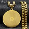 Buddhism Bodhisattva Shurangama Mantra Pendant Necklaces for Men Women Stainless Steel Gold Color Om Meditation Healing Jewelry