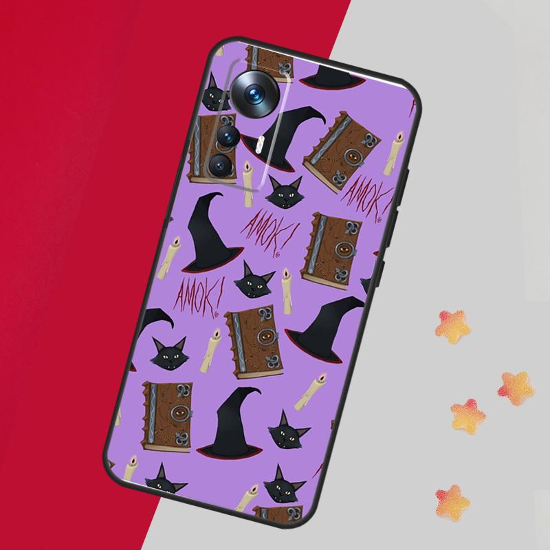 Witch Black Cat Case For Xiaomi 14 13 15 Ultra 11T 12T 13T 14T Pro Cover For POCO X7 Pro X3 X5 X6 F5 F6 F7