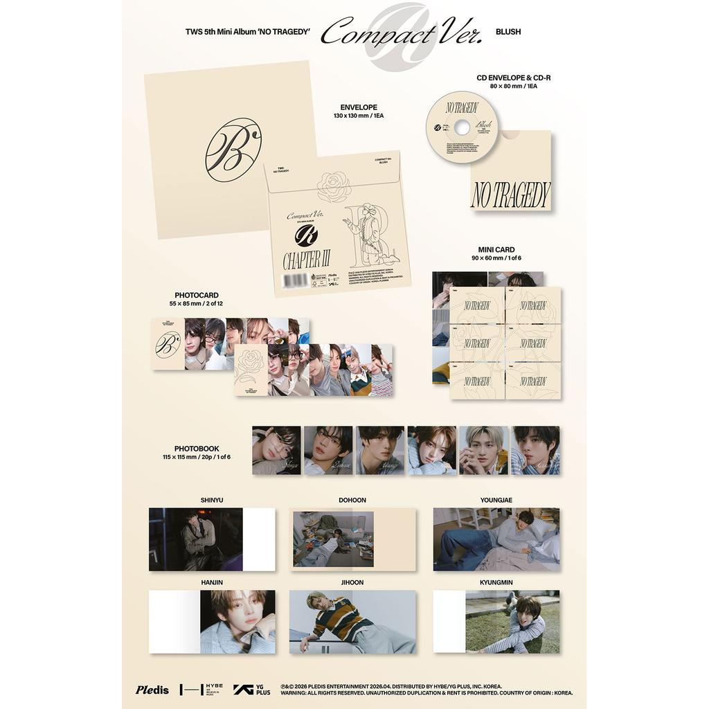 [pre-order] TWS 5th Mini Album - NO TRAGEDY (COMPACT Ver.) (BLUSH)