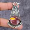Natural Mookaite Gemstone Handmade 925 Sterling Silver Pendant 2.85" ET-1601
