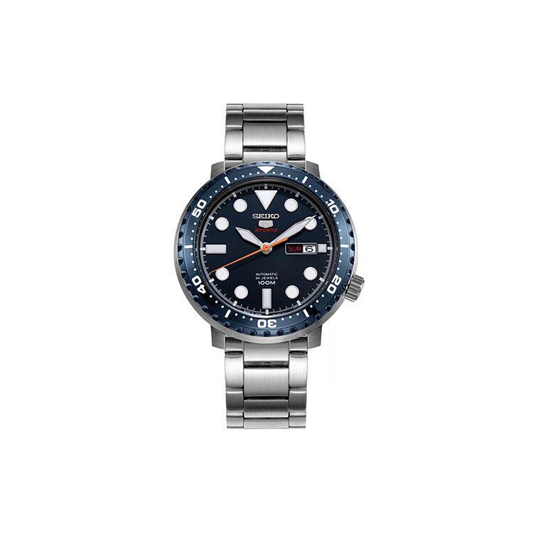 Seiko 5 Series Small Can Automatic Mechanical Movement Stainless Steel Strap Watch Blue Dial Men watches SRPC63J1 Blue Dial