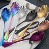 New Practical Stainless Steel Creative Color Champion Shell Spoon Ice Cream Scoop Milk Spoon Rice Soup Spoons Stir Coffee Spoons