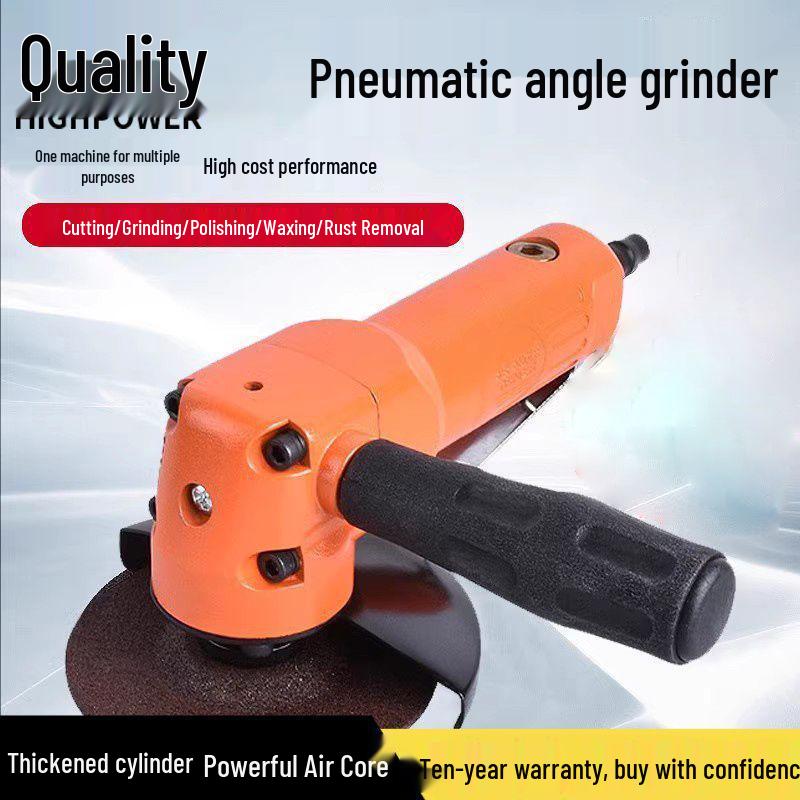 Industrial-Grade Pneumatic Angle Grinder/Polisher: Multi-Function, 4-7 Inch Cutting & Grinding Wheel Machine