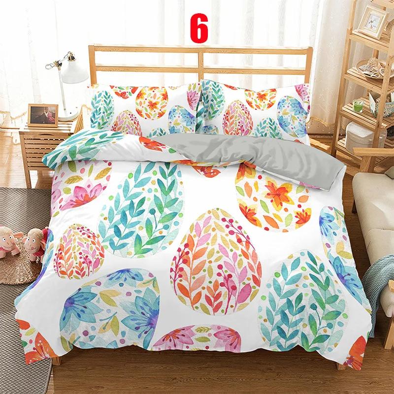 

Comforter Soft Easter Eggs Bedding Set 3D Print Rabbit Cartoon Eggs Polyester Greetings And Presents For Easter Day Comforter (quilt)-EU Single(135*200cm)3pcs