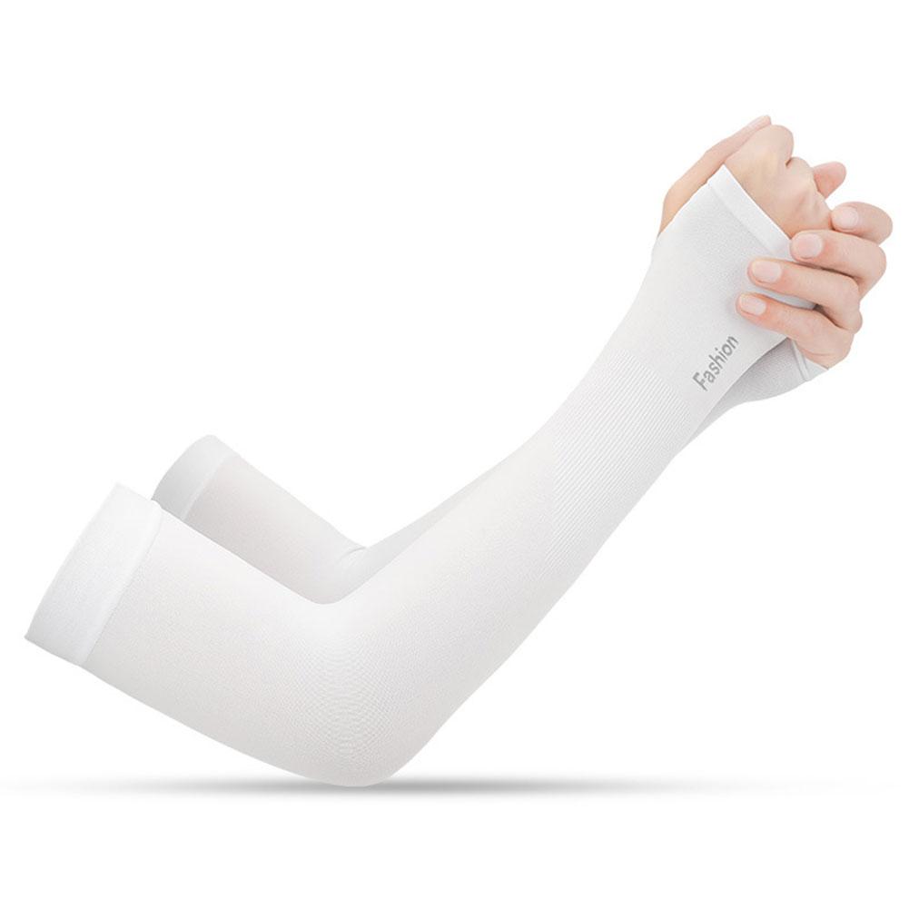 1Pair Ice Silk Sleeve Sunscreen Cuff Arm Sleeves Uv Sun Protect Anti-Slip Summer Men Women Gloves Outdoor Riding Arm Cover