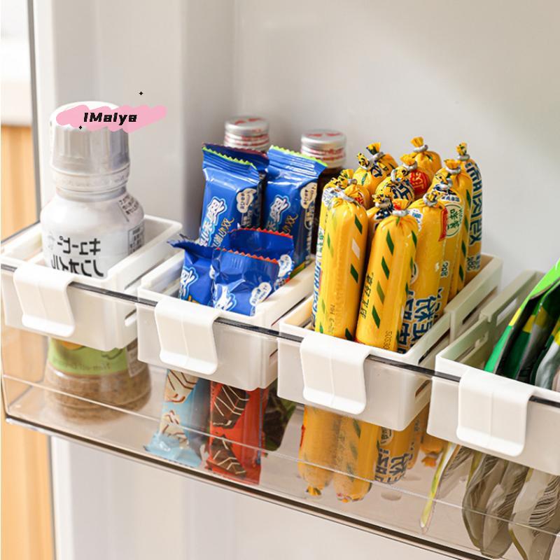 1/2/3/5Pcs Refrigerator Side Door Sorting Partition Card Buckle Kitchen Bedroom Storage Storage Sorting Box Space Division