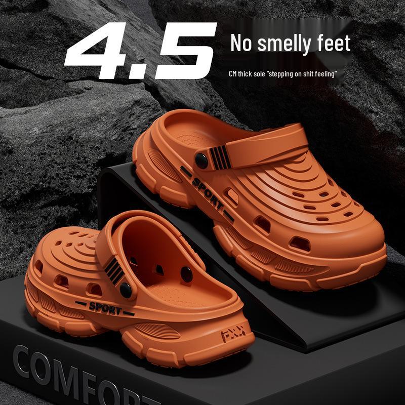 Spring/Summer Couple's One-Piece EVA Shoes: Comfortable, Casual, Puff Design, Non-Slip Sole.