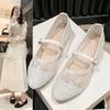Fashion 2024 New Women Flats Shoes Summer Ballet Flats Fashion Bow Women Shoes Slip On Sweet Hollow Flat Shoes Female Zapatos De Mujer