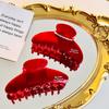 Stylish Red Series Large Acetate Hair Claw For Women Perfect For Fashionable Looks