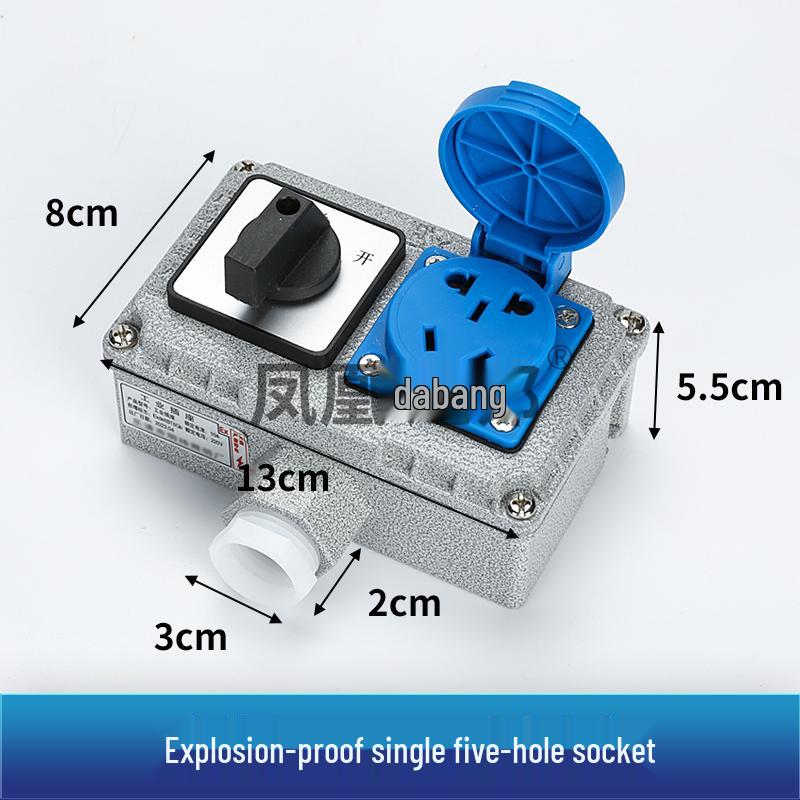 86 Type Industrial Explosion-Proof Wall Switch & Socket with Lighting Switch - EX Certified, 220V