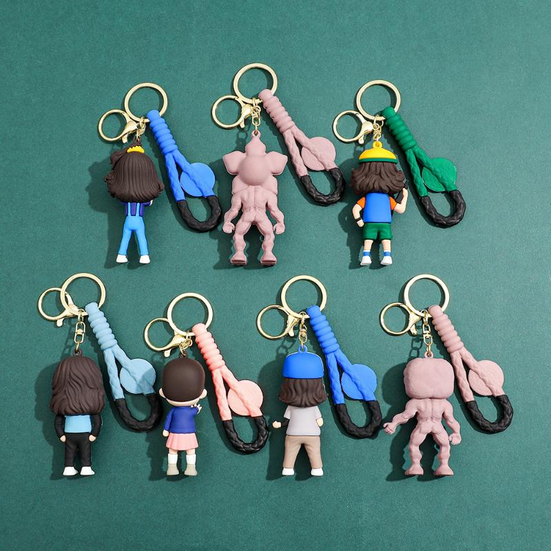 Stranger Things Keychain Cartoon Carnivorous Plant Keyring Backpack Hanging Decoration Party Gift For Daily Use