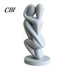 Burr-free Surface Ornament 3D Printed Hugging Couple Sculpture, Abstract Embrace Figurine with Smooth Curves, Minimalist Statue Stable Base Decoration