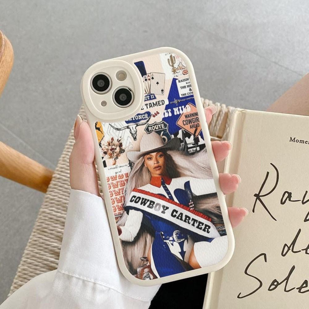 Singer b-Beyonce c-Cowboy Phone Case Hard Leather For iPhone 16 15 14 13 12 Mini 11 14 Pro Max Xs X Xr 7 8 Plus Fundas