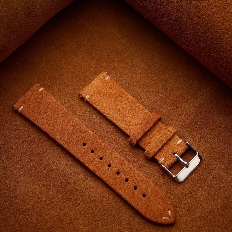 Universal Quick Release Leather Watch Strap Thin Faux Leather Replacement Strap Smart Watch Band Suitable for 14mm 16mm 18mm 19mm 20mm 21mm 22mm