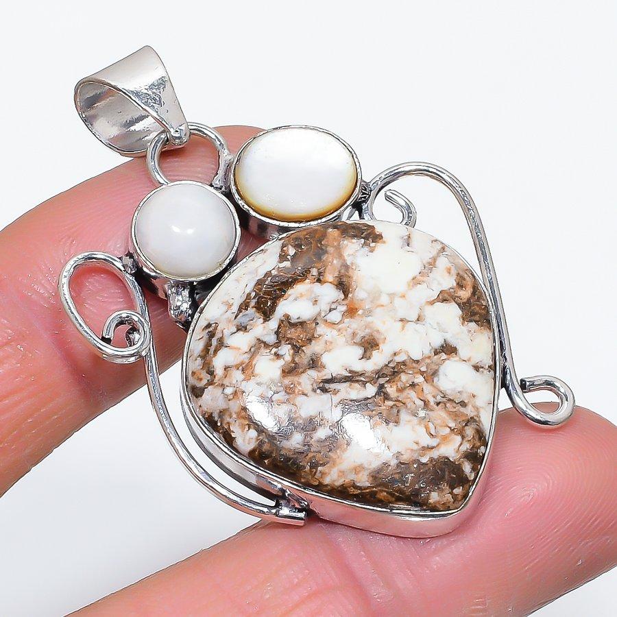 

Wild Horse, Pearl Handmade 925 Sterling Silver Jewelry Pendant 2.13 n3B95