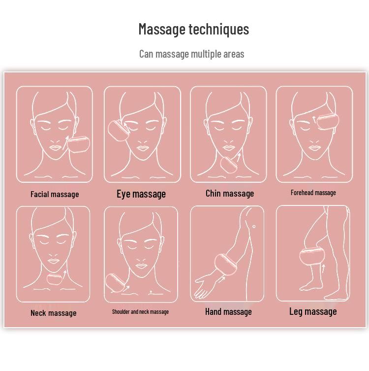 Multifunctional Beauty Instrument: Red/Blue Light Facial & Neck Massager with Gua Sha