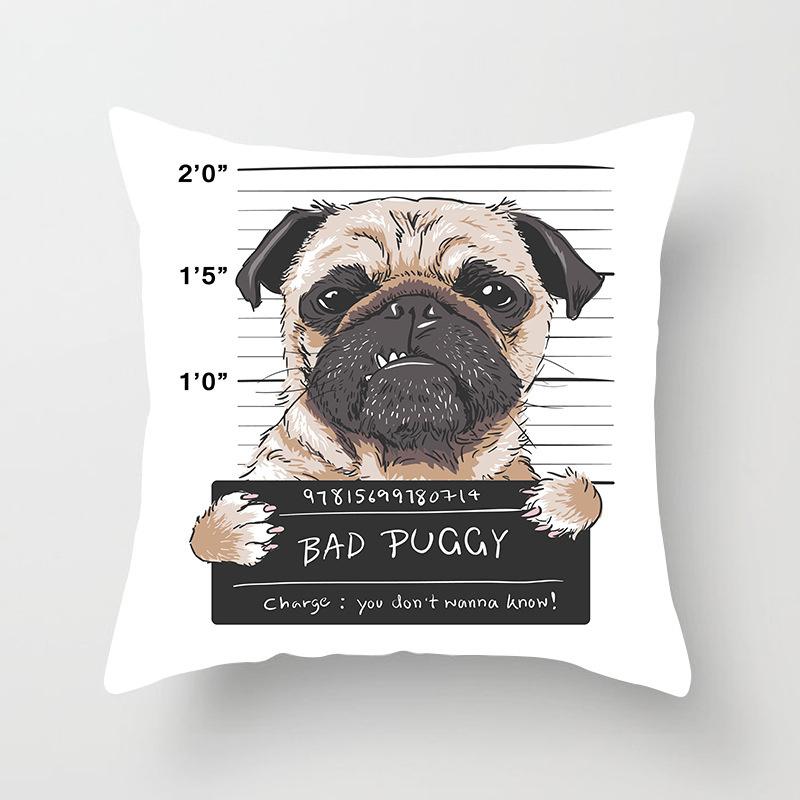 Desen animat geometric drăguț câine și pisică husă de pernă față de pernă acasă sufragerie canapea decor față de pernă