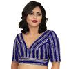 Fancy Designer Blouse for Women for Sarees, Lehengas, and Festivals with Golden Sequin Embroidery V-Neck Georgette Blouse Stylish Ready-to-Wear