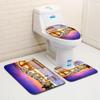 Christmas Bathroom Floor Mat Toilet Three-Piece Set
