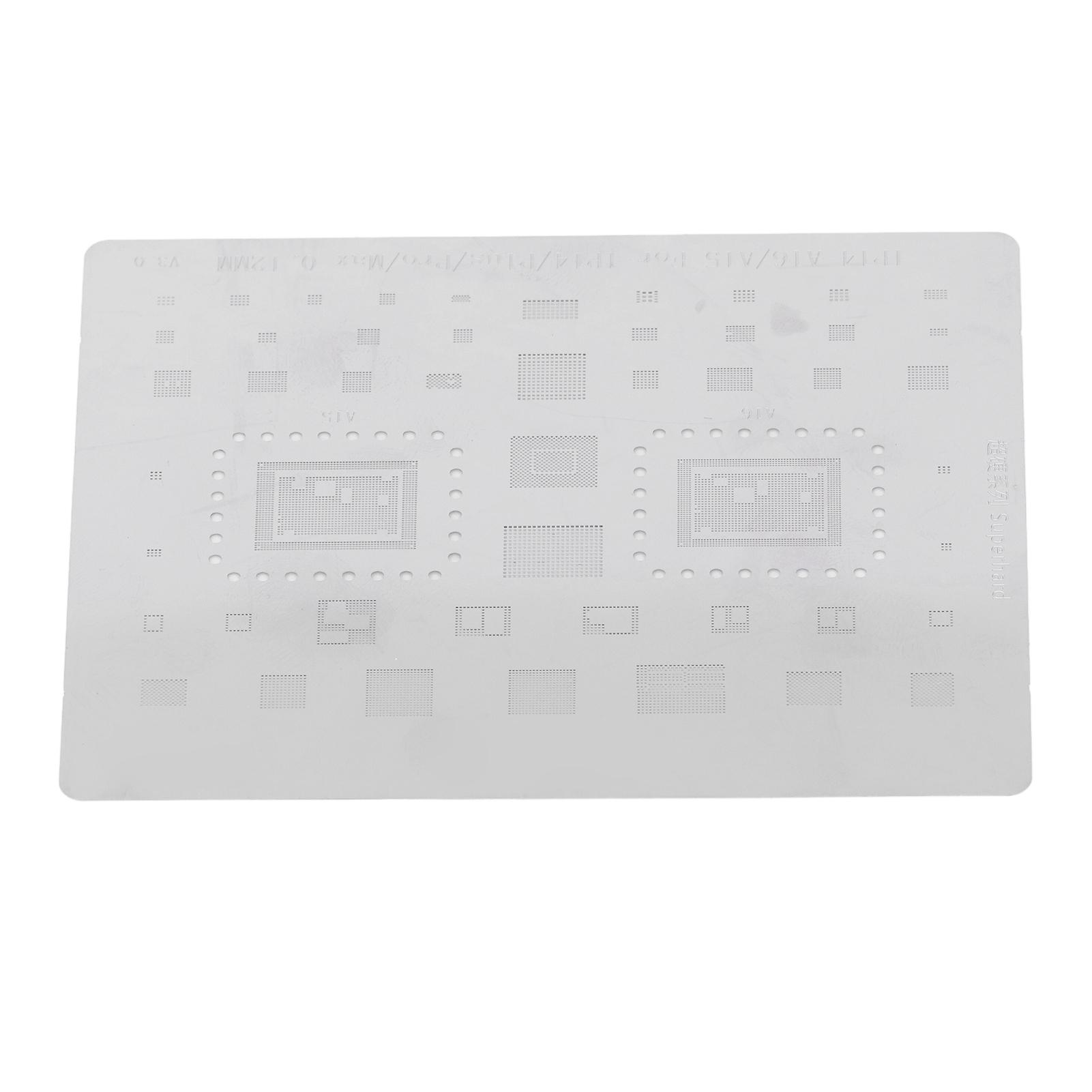 

BGA Reballing Stencil Good Heat Dissipation Accurate Positioning Stainless Steel Tin Planting Template for IOS 14 For