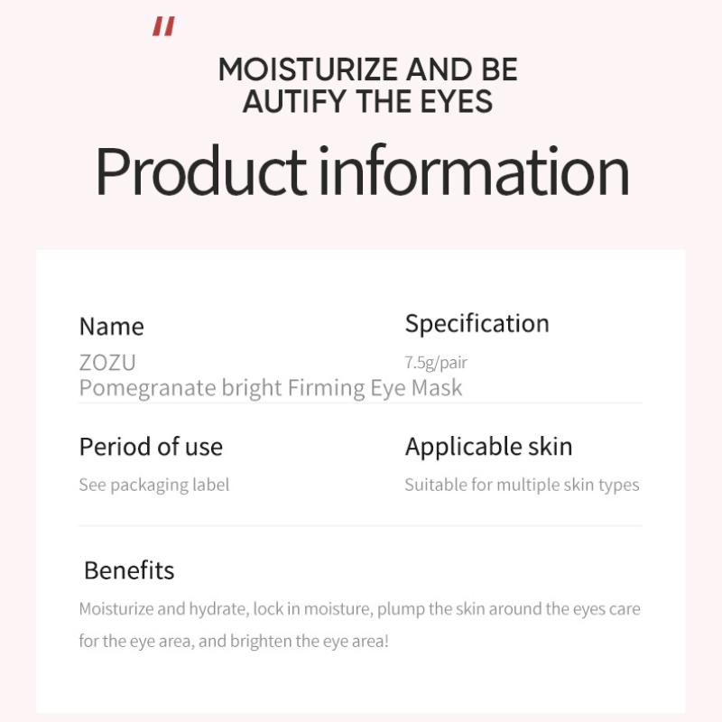 ZOZU Zlatá oční maska tableta pro redukci očních vrásek a váčků oční maska