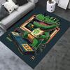 Crocodile, Retro, Gaming Office Carpet Soft Polyester Entrance Carpet Washable Non slip Machine Wash